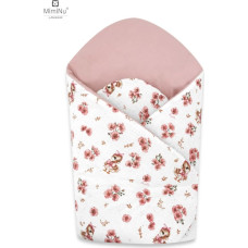 Miminu Kieczmerski – babyfilt/svepning Standard, 75 × 75 cm, MIMINU DESIGN, Rosa ankor, 100% bomull
