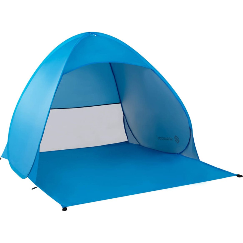 Springos Self‑erecting beach tent, Springos PT035 pop‑up travel shelter blue
