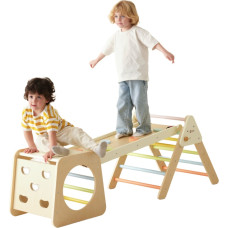 Classic World träklätterställning Montessori Triangel 5-i-1 – inomhus lekplats och gym för barn