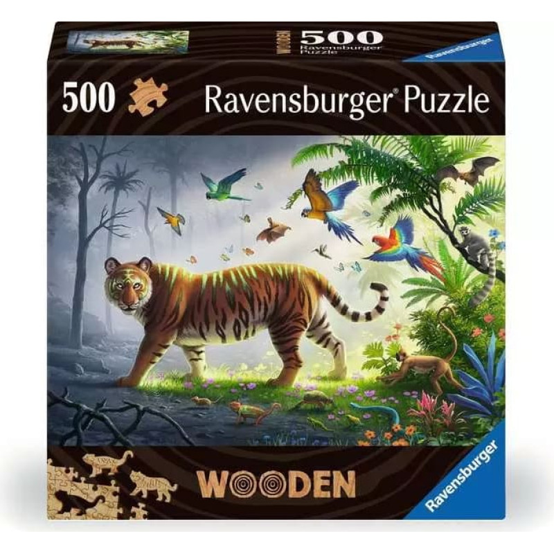 Ravensburger träpussel Tiger, 500bitar 14+