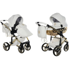 Junama Universell barnvagn 2 in 1 HandCraft 08 White/gold