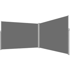 LUARO Sidomarkis för terrass, utdragbar insynsskydd 181 x 620 cm grå