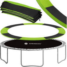 SPRINGOS Överdrag till studsmatta TP-10FT 305 CM SVART MED GRÖN KANT
