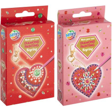 Nyckelring med diamantmålning Hjärta