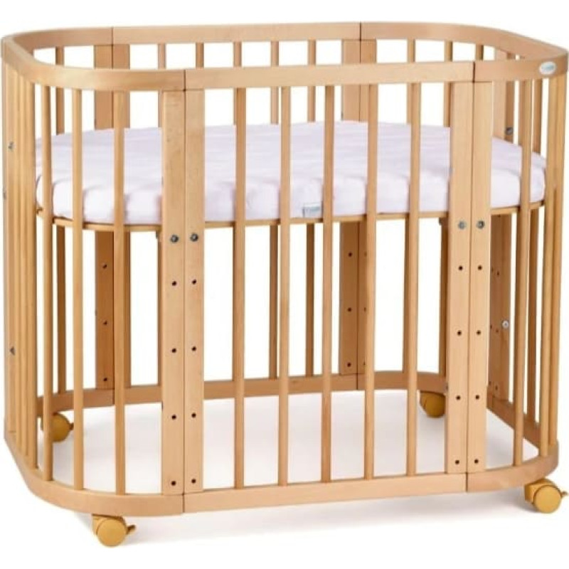 Babysäng 5-i-1 med madrass Natural Beech, Waldin