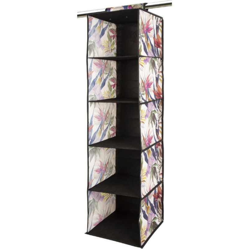 Ordinett Organizators iekarināms ar 5 plauktiem 30x30x120cm Floral Beauty