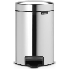 BRABANTIA atkritumu tvertne ar pedāli NewIcon, 3 l, Brilliant Steel 113147