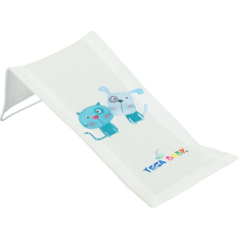 Tega PK-026-102 Leżaczek kąpielowy z wizerunkiem PIES I KOT żółty