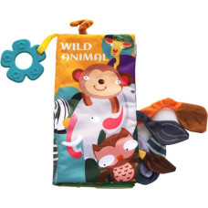 Educational cloth book with teether Wild animals