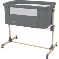 Bedside crib Amaris Dark Grey