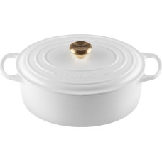 Le Creuset Čuguna katls ovāls 31cm / 6,3L balts