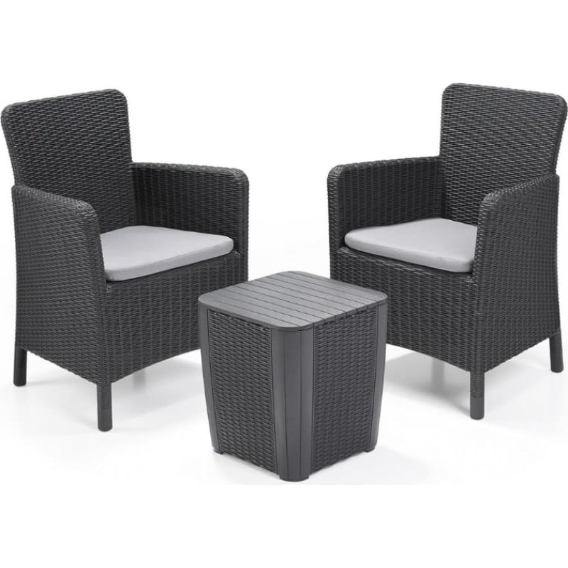 Keter trädgårdsmöbelset Trenton Balcony Set, grå