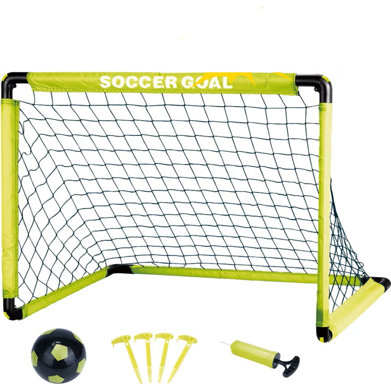 Fotbollsmål + boll med pump