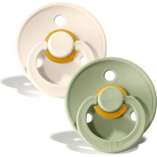 BIBS Colour Māneklis no dabiskā kaučuka , simetrisks Ivory / Sage 6-18m  2gb.
