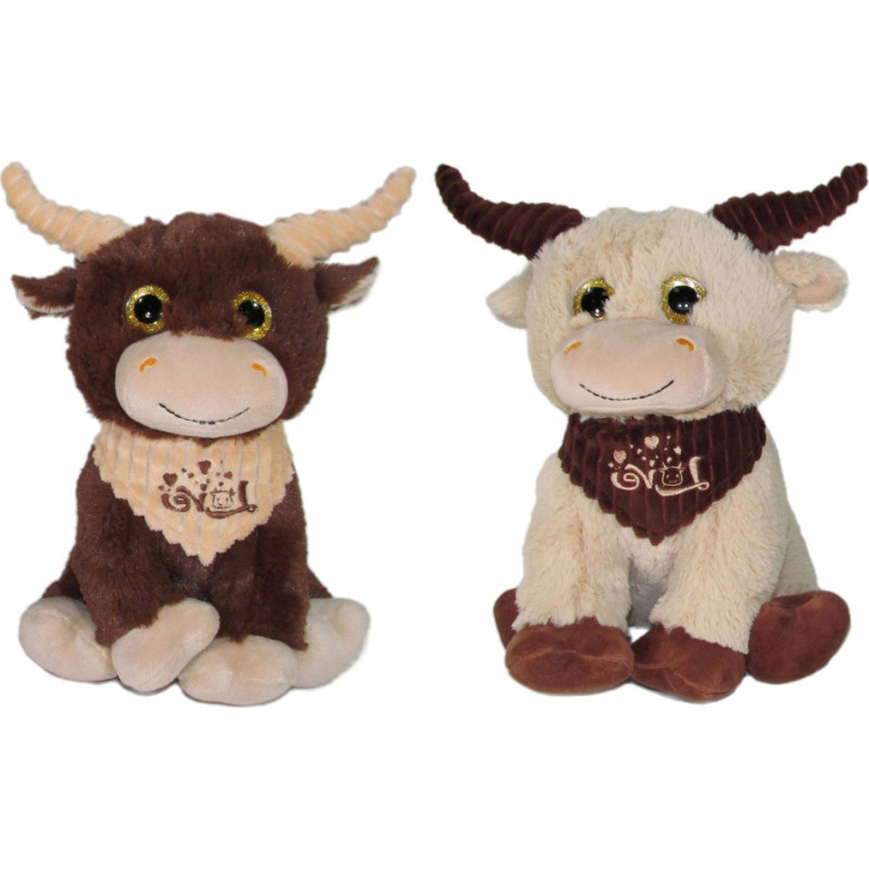 Sittande tjur med halsduk