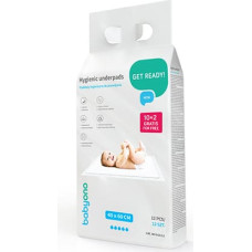 Babyono B.O.513/12 hygienunderlägg, 40 × 60 cm, 10 st. + 2 gratis
