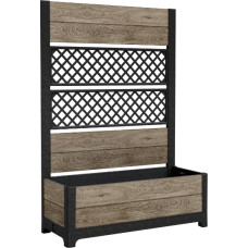 Keter Deco Tulip nätmönstrad blomkruka 110 L, 2-romber, askträton