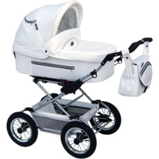 Baby Fashion FANARI Universal stroller 3in1, 101 White (white piping)