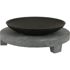 Rund eldstad med granitbas, 69,8 × 69,8 × 23,8 cm