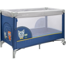 Baby Mix Ceļojumu gulta OWL navy blue 44897 [A]