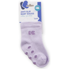 Baby socks with embossed bottom Purple 1-2y