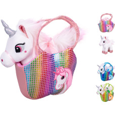HIPO mjukdjur – 04118 – enhörning i väska – storlek: 22 cm