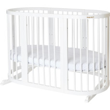 Ingvart oval spjälsäng Transformers Smart 7-i-1 – 72×72 / 72×120 / 72×168 cm white