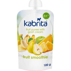 Kabrita Fruit puree with goat milk cream "Fruit Smoothie and Apple puree" for babies from 6 months, 100g