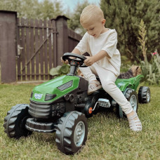 Woopie tramptraktor Farmer GoTrac MAXI med släp, tysta hjul