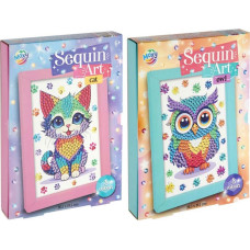 Paljettkonstset med ram, 26 x 19 cm