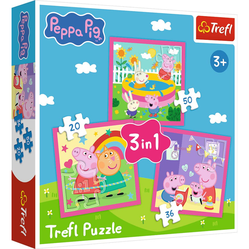 TREFL Pussel ”Peppa och vännerna” – 3 i 1
