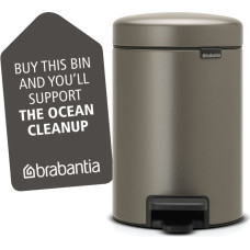 BRABANTIA atkritumu tvertne ar pedāli NewIcon, 3 l, Platinum 113246