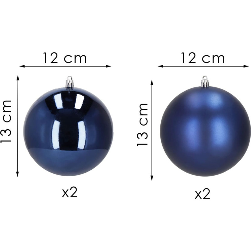 Springos Ziemassvētku bumbiņas Springos CA1186 12 CM 4 GAB.