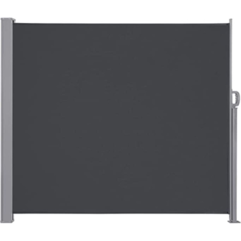 LUARO utdragbar sidomarkis för terrass 180 x 400 cm grey