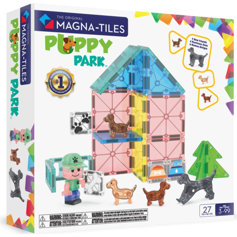Magna-Tiles Magnetisk byggsats ”Valpparken”, 27 delar