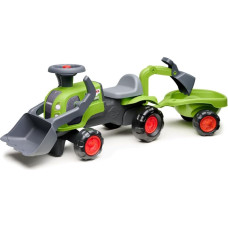 Falk – Baby Claas åktraktor med grävare, skopa och släp