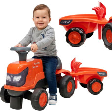 Falk FALK Kubota orange traktor med släp och tillbehör, från 1 år