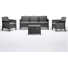BICA Trädgårdsmöbelset VENEZIA 3 GRÅ