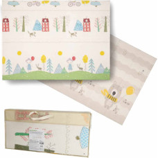 Pedagogisk dubbelsidig vikbar skummatta 150 × 200 cm, björnar och träd