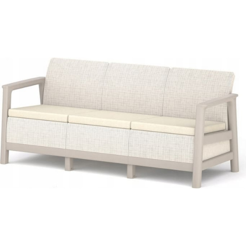 Keter Scandi Linea tresitsig trädgårdssoffa, sten-/ljusbeige