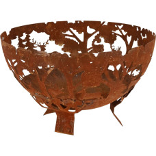 Dekorative Feuerschale, rostender Stahl, 58 × 58 × 36,6 cm