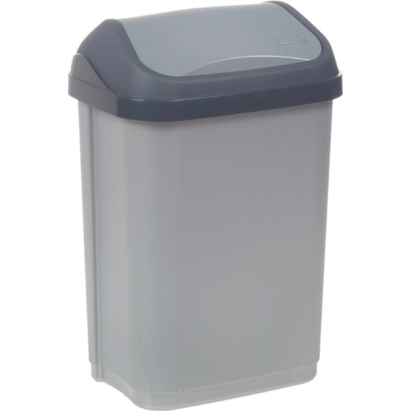 Keeeper Soptunna med svängbart lock 10L Swantje 25,5x19x38 cm i ljussilver