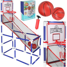 Basketboll sport-arkadspel – portabel basket med 2 bollar och pump