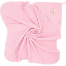 BOCIOLAND 2278 badcape med huva 100×100 cm — ”Kanin”, rosa, BL227