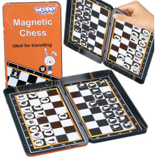 Woopie IQ – 2-i-1 spel: magnetiskt schack och dam, reseformat fickversion, 5 st.