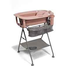 Twistshake Luxury Bath Kit hopfällbar babybadbalja med badställning, rosa, 79145