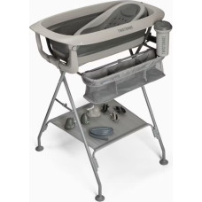 Twistshake Luxury Bath Kit - hopfällbart babybadkar med badställ v2, Faded Grey 79263