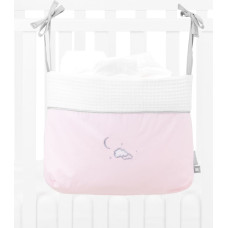 Diaper basket with ties Dream Big Pink