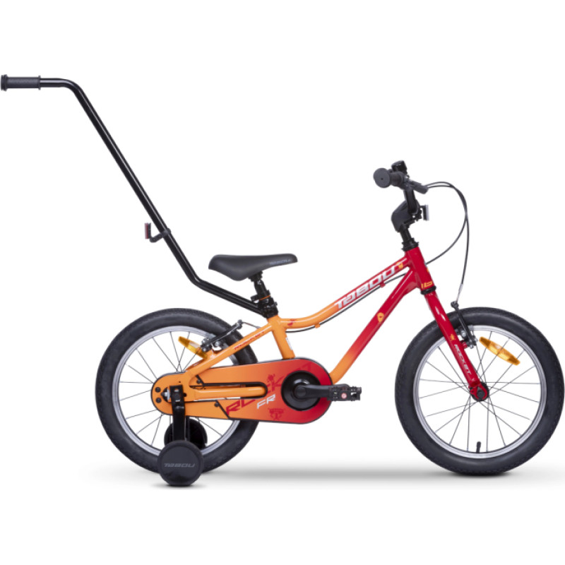 TABOU barncykel Rocket FR (2025), 16", röd-gul