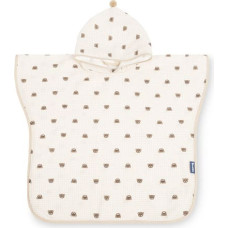 Sensillo badponcho – muslin BEARS BEIGE